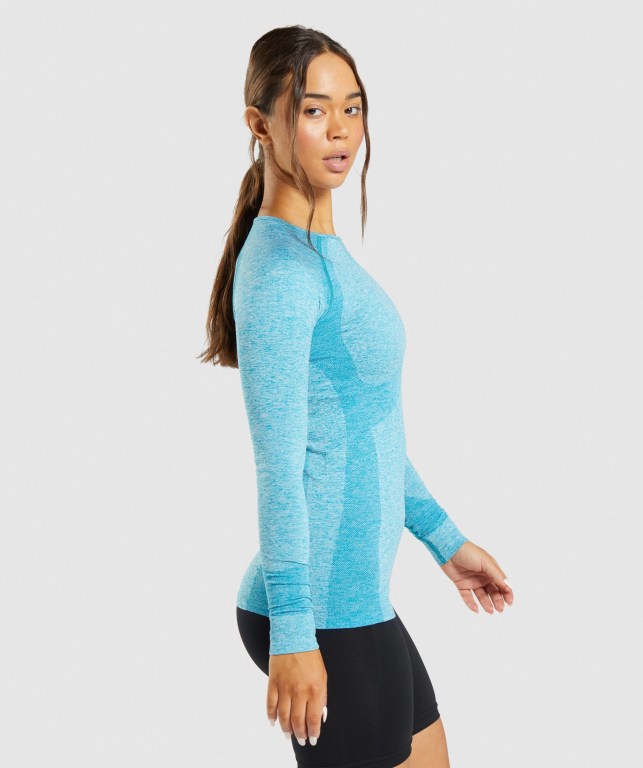 Gymshark Flex Top Blå | 1DiuTBrTfJM