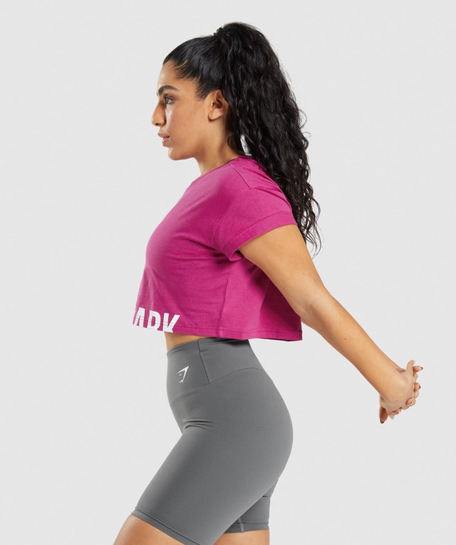 Gymshark Fraction Crop Top Rosa | 9jn7LbhEiMY