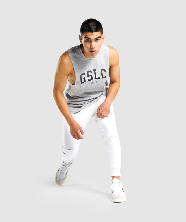 Gymshark GSLC Collegiate Drop Arm Lyse Grå | 6mS8x739j12