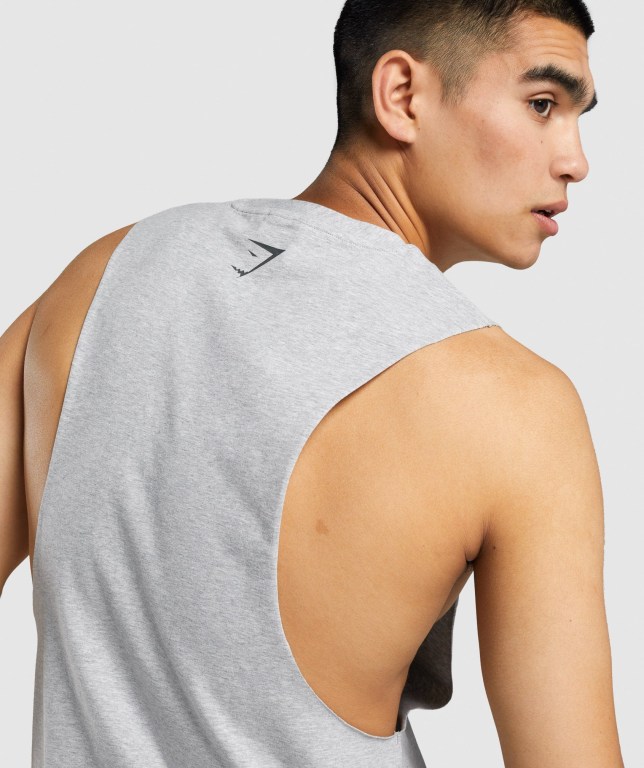 Gymshark GSLC Collegiate Drop Arm Lyse Grå | 6mS8x739j12