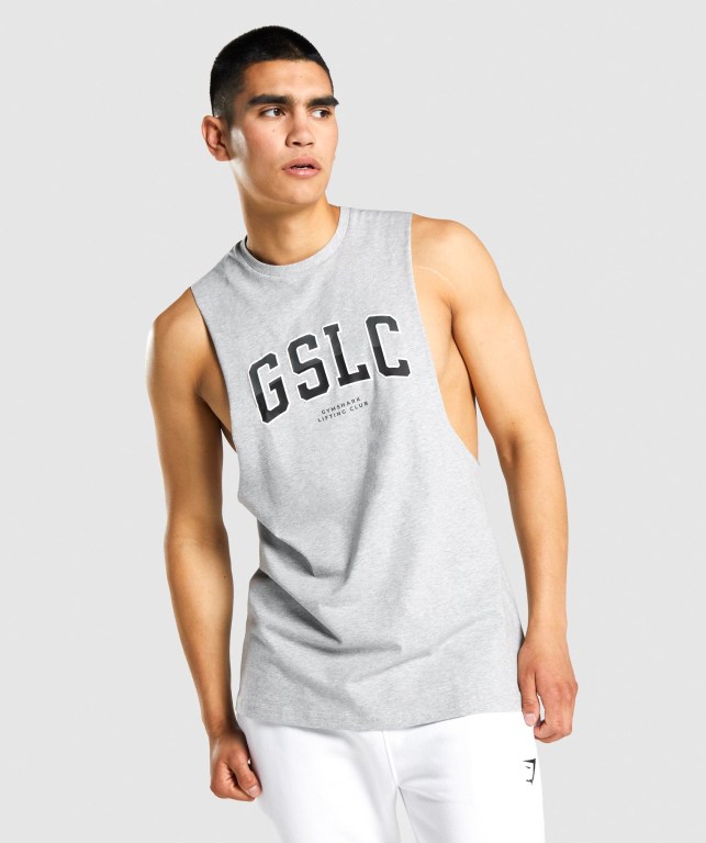 Gymshark GSLC Collegiate Drop Arm Lyse Grå | 6mS8x739j12