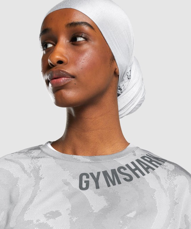 Gymshark GS Power Crop Top Grå | d3RaePwcjEL