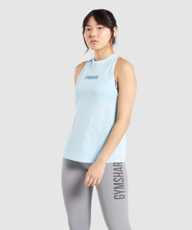 Gymshark GS Power Lyse Blå | 7KH8pDbUP7H