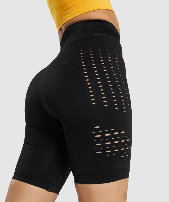 Gymshark Glow Seamless Svarte | aVoWMkkXWOd