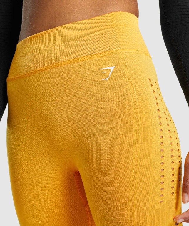 Gymshark Glow Seamless Tights Gul | pa6FwTfpGBj