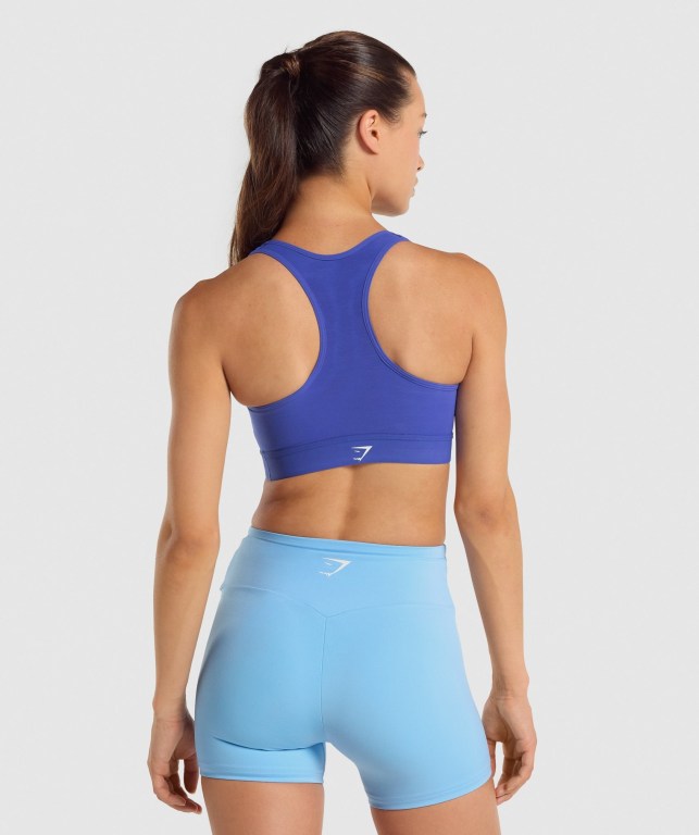 Gymshark Lette High Support Trenings Sports Bra Mørke Blå | ChuceTV63Ue