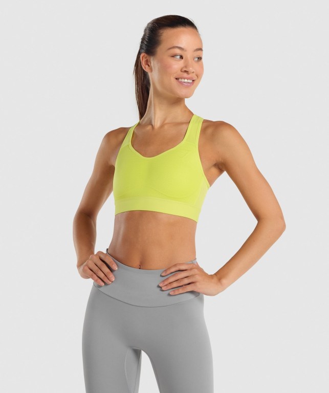 Gymshark Lette High Support Trenings Sports Bra Gul | RKRhWKeOJqC