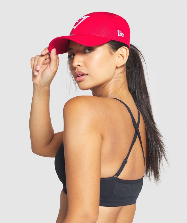 Gymshark New Era 9FORTY Adjustable Rød | 419ZH6RmzE6