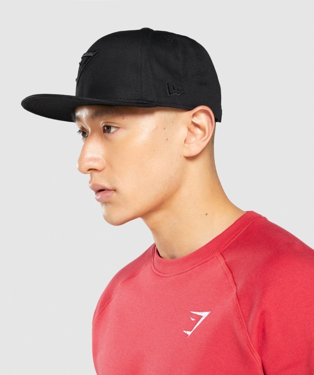 Gymshark New Era 9Fifty Snapback Svarte | P3r7Gt3AMly