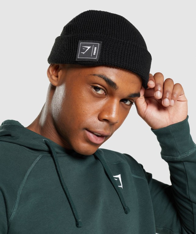 Gymshark New Era Fishermans Beanie Svarte | 4uXJW2Xnpj5