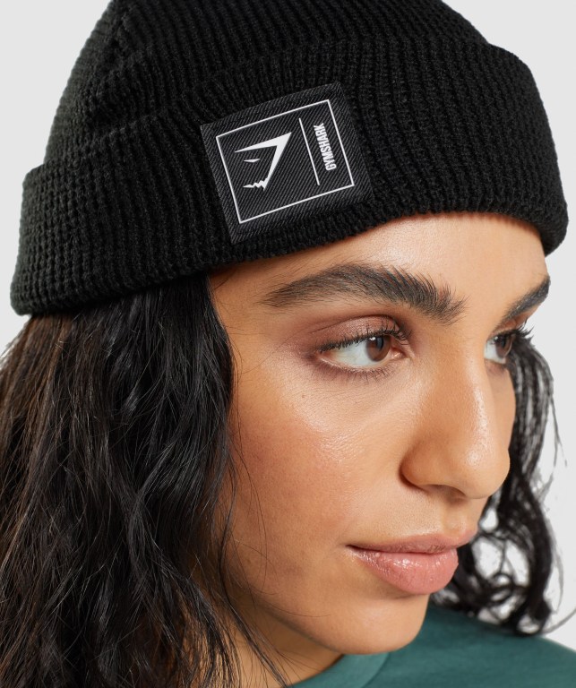 Gymshark New Era Fishermans Beanie Svarte | 4uXJW2Xnpj5