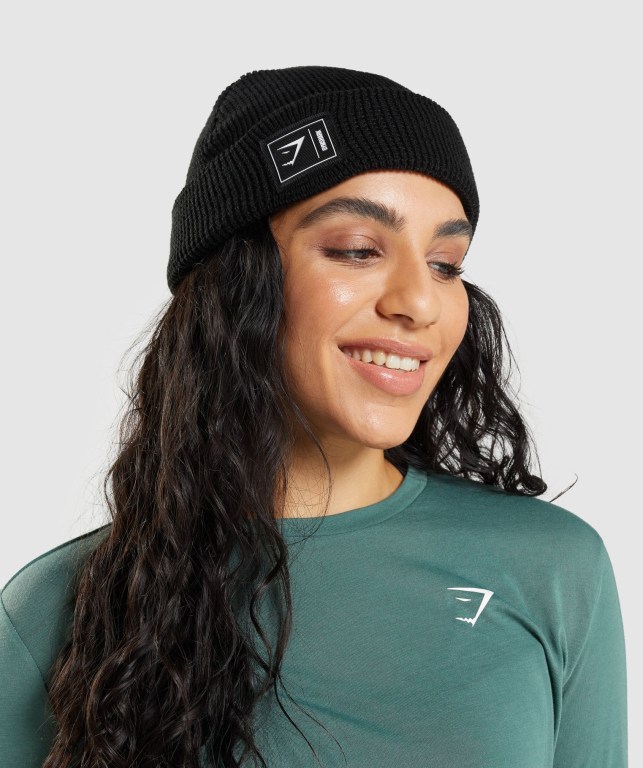 Gymshark New Era Fishermans Beanie Svarte | 4uXJW2Xnpj5