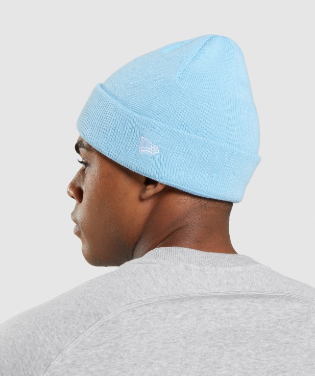 Gymshark New Era Legacy Cuff Knit Blå | LD3MzL8CBoH