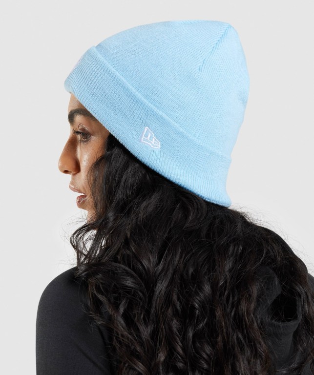 Gymshark New Era Legacy Cuff Knit Blå | LD3MzL8CBoH