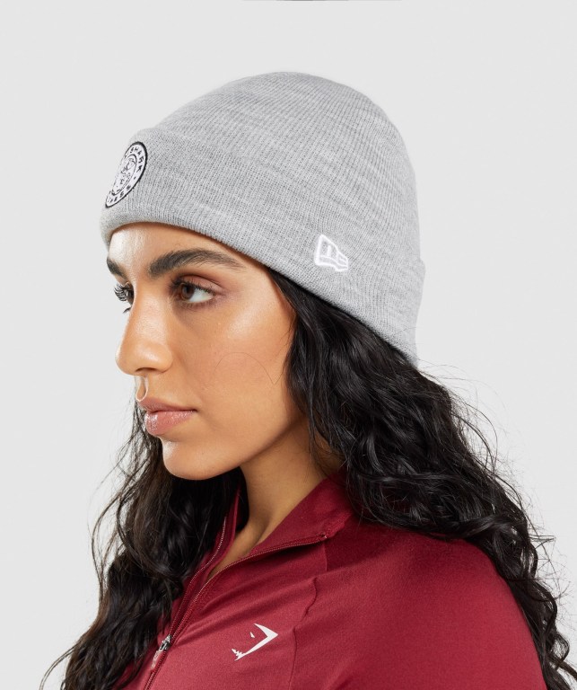 Gymshark New Era Legacy Cuff Knit Grå | EjFwuFKTfQi