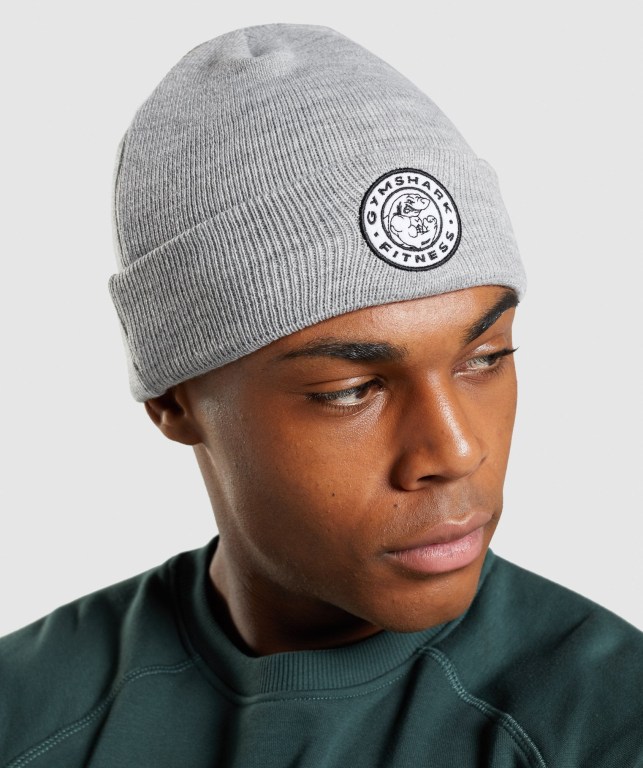 Gymshark New Era Legacy Cuff Knit Grå | EjFwuFKTfQi