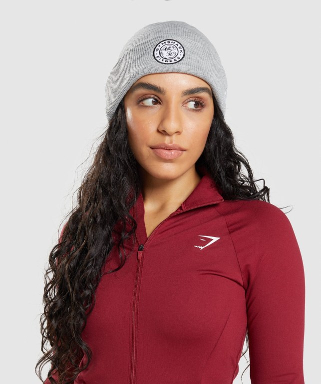 Gymshark New Era Legacy Cuff Knit Grå | EjFwuFKTfQi