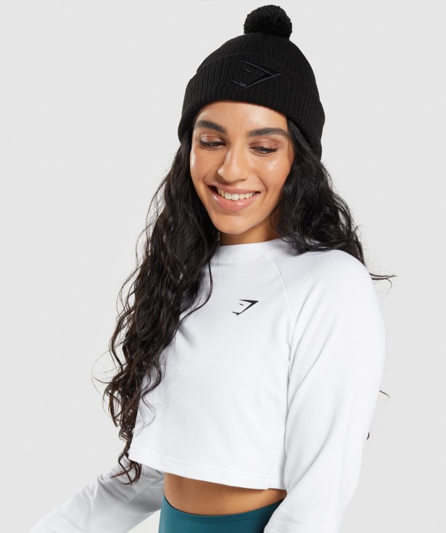 Gymshark New Era Mini Pom Svarte | P148RNSnAUb