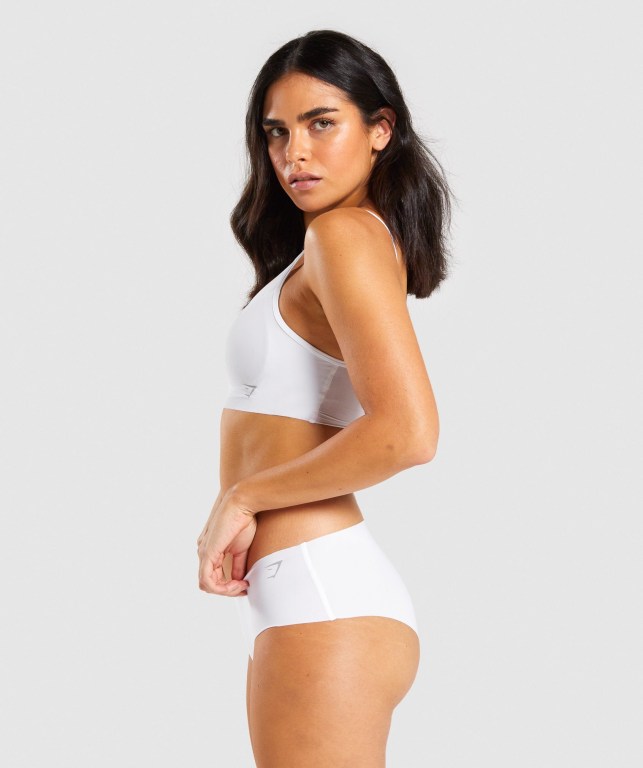 Gymshark No VPL Bralette Hvite | RIJ1afqSfmr