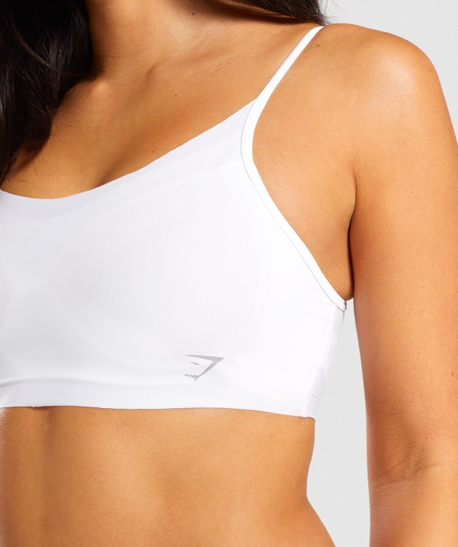 Gymshark No VPL Bralette Hvite | RIJ1afqSfmr