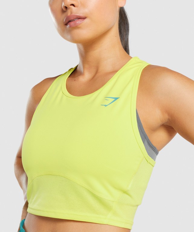 Gymshark Pulse Crop Gul | vaMLM4AxkEQ