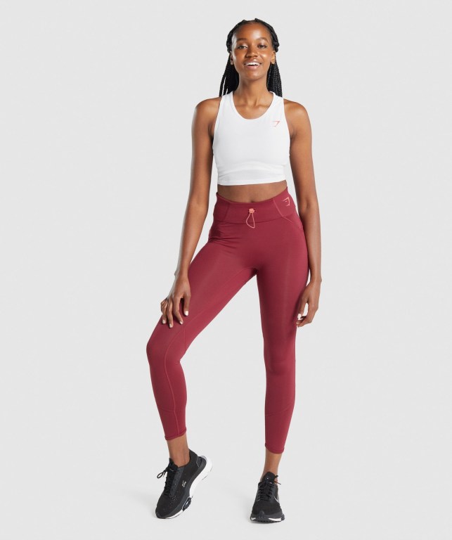 Gymshark Pulse Crop Hvite | 3OaSGN7cruz