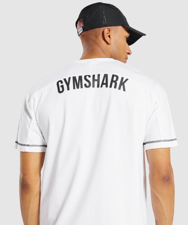 Gymshark Recess Hvite | UfRxtFkMgUS