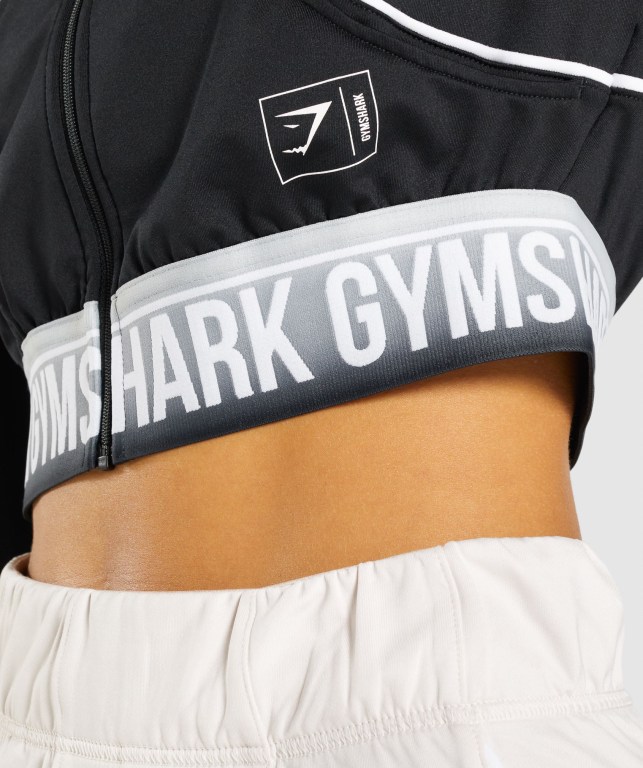 Gymshark Recess Track Top Svarte | RACTpRrt698