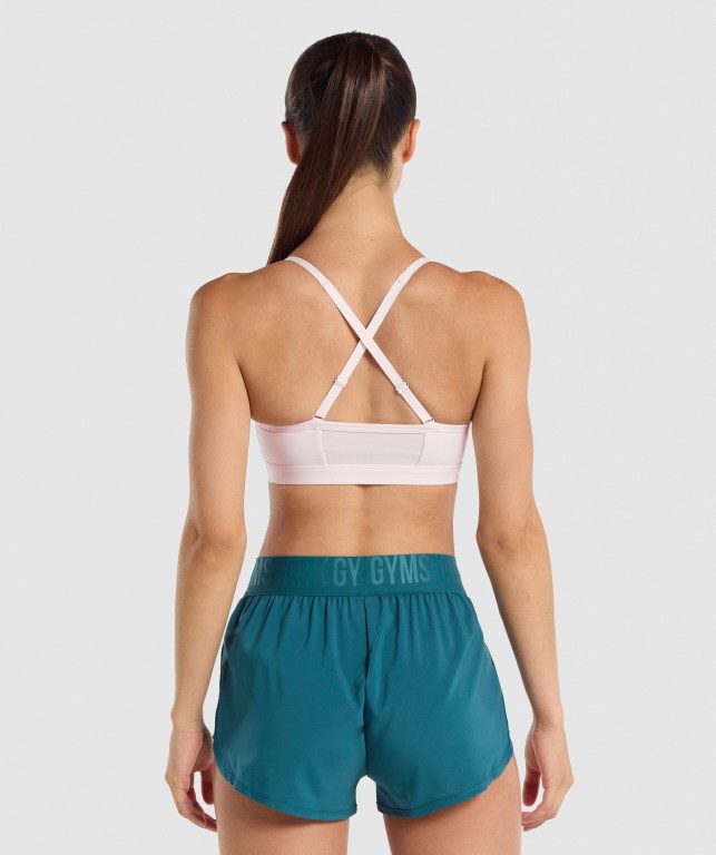 Gymshark Ruched Trenings Sports Bra Pisket Krem | sUskktrTJBN