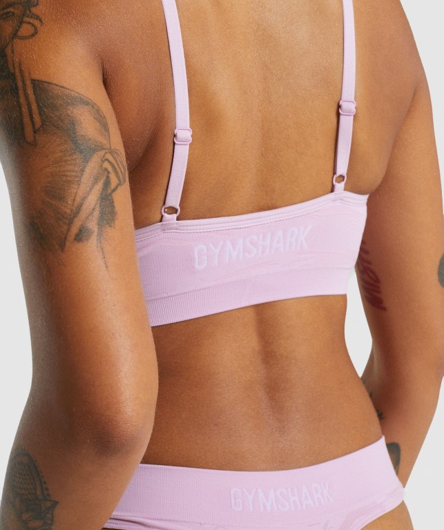 Gymshark Seamless Low Neck Bralette Lyse Rosa | 7ZHlRMtYOQl