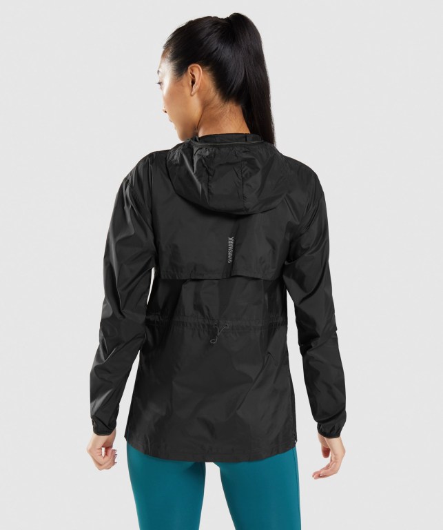 Gymshark Speed Windbreaker Svarte | Oify16VmdHY