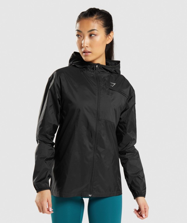 Gymshark Speed Windbreaker Svarte | Oify16VmdHY