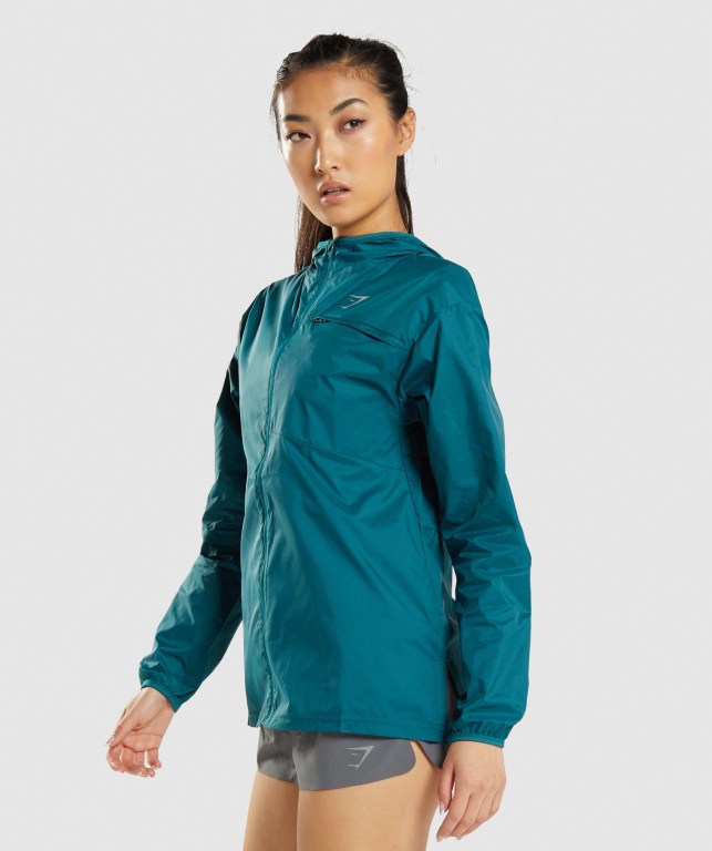 Gymshark Speed Windbreaker Turkis | jVq5zikKr8s