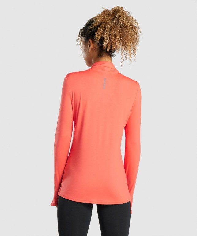 Gymshark Speed Zip-Up Oransje | ZlyFjKCglqH