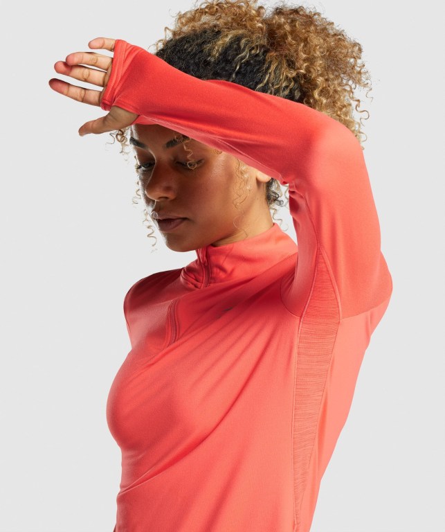 Gymshark Speed Zip-Up Oransje | ZlyFjKCglqH