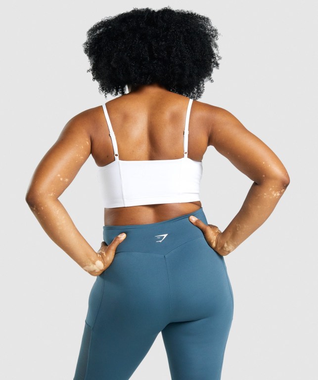 Gymshark Trenings Bandeau Hvite | 1WZGNZR7HeN