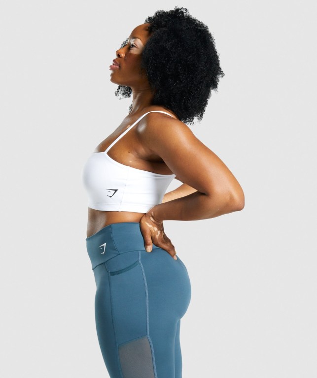 Gymshark Trenings Bandeau Hvite | 1WZGNZR7HeN