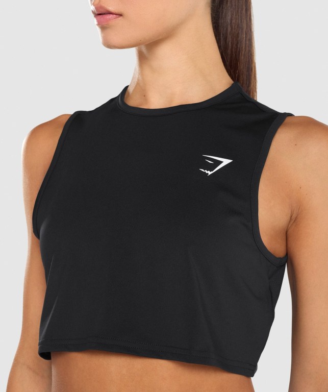 Gymshark Trenings Crop Svarte | 1Nl3aSlyCRs