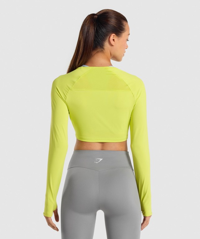 Gymshark Trenings Crop Top Gul | RAjS6JXbQSK