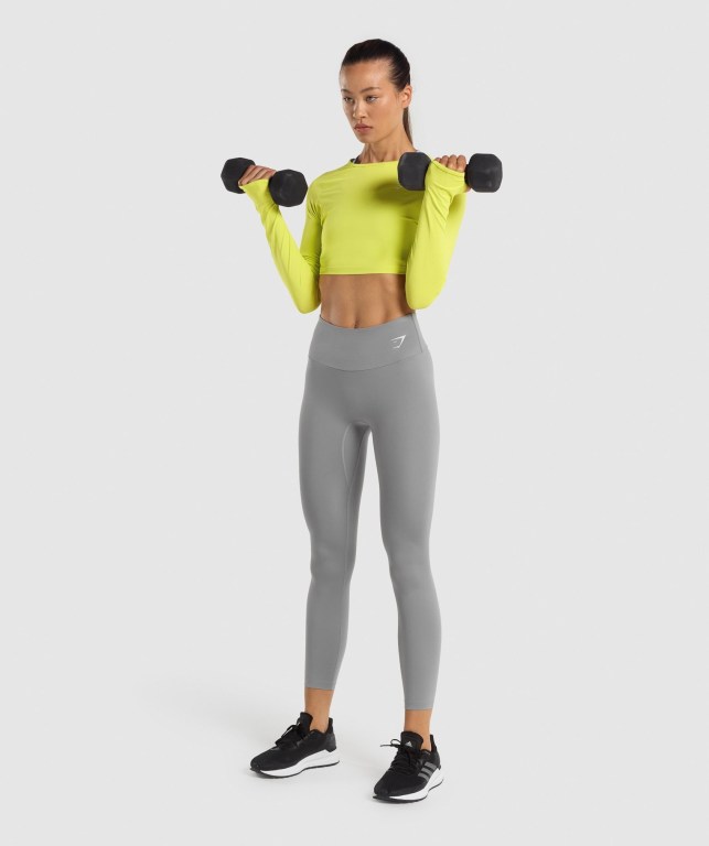 Gymshark Trenings Crop Top Gul | RAjS6JXbQSK