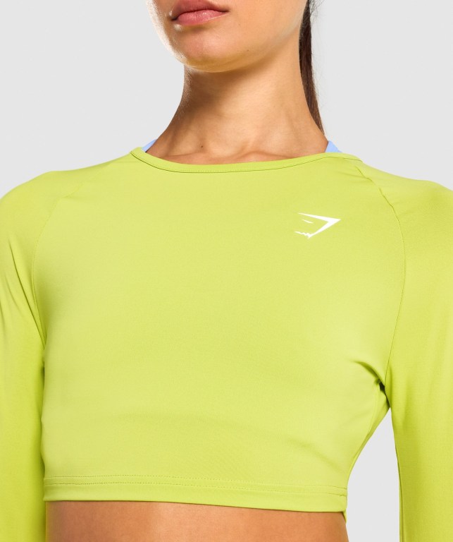 Gymshark Trenings Crop Top Gul | RAjS6JXbQSK