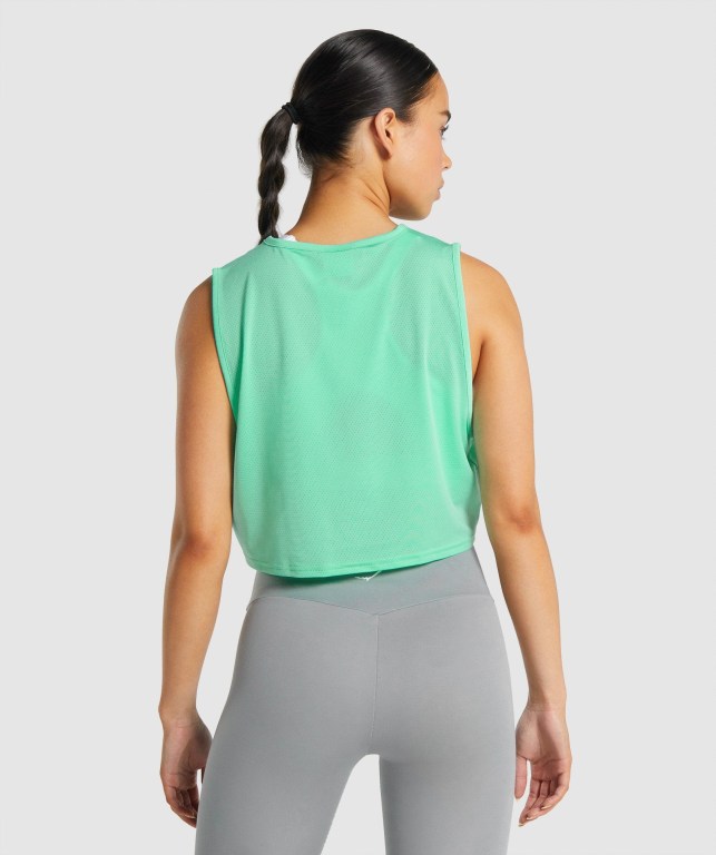 Gymshark Trenings Crop Turkis | xRTZqM1qlf9