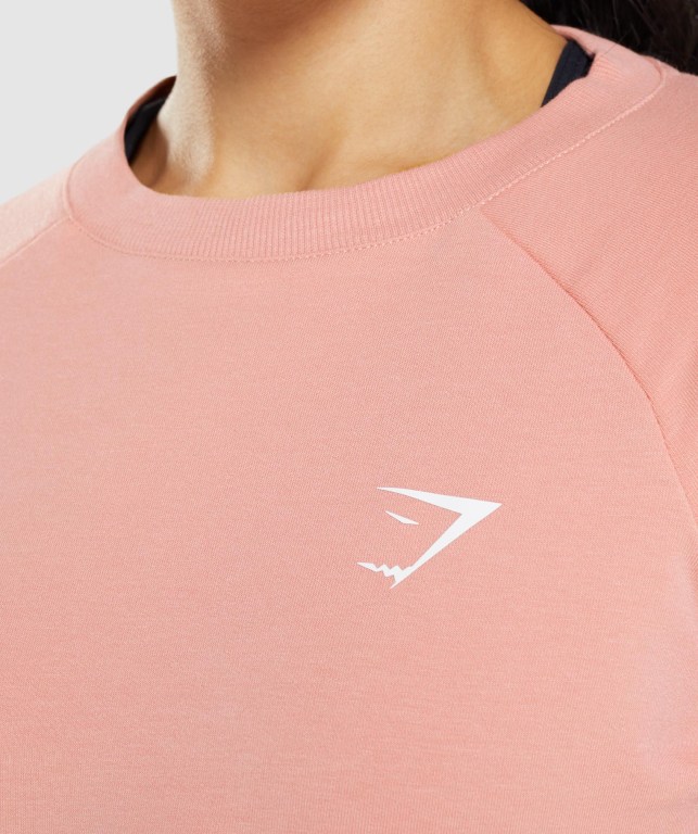 Gymshark Trenings Cropped Genser Rosa | NtlqqkeZtJR