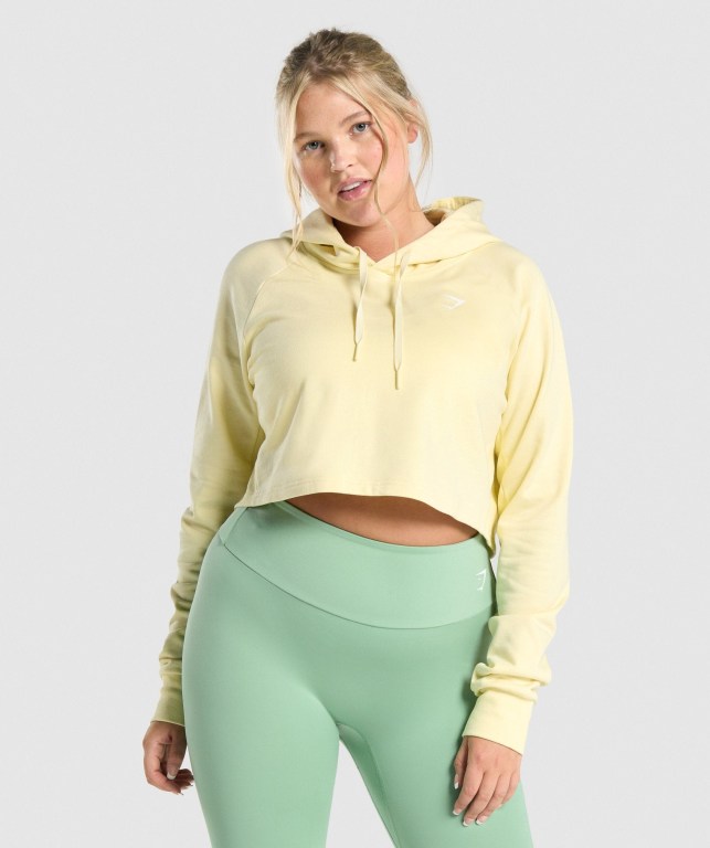 Gymshark Trenings Cropped Lyse Gul | iWojItoSSUn