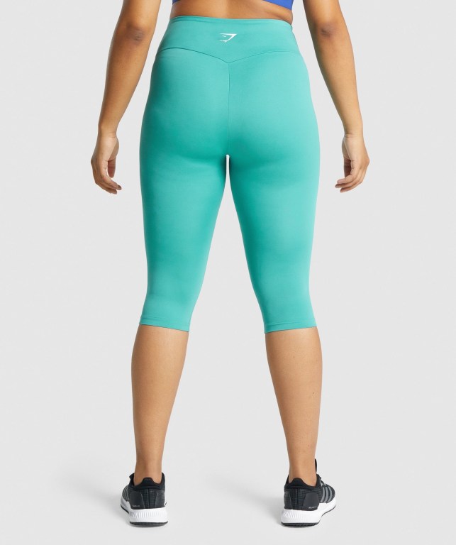 Gymshark Trenings Cropped Turkis | JoUFypf3mqc