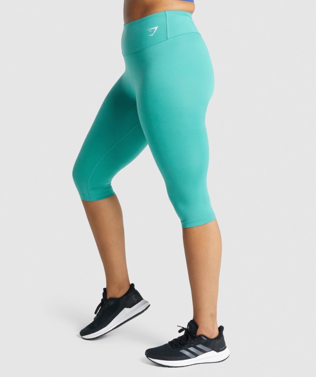 Gymshark Trenings Cropped Turkis | JoUFypf3mqc