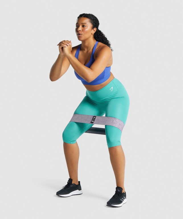 Gymshark Trenings Cropped Turkis | JoUFypf3mqc