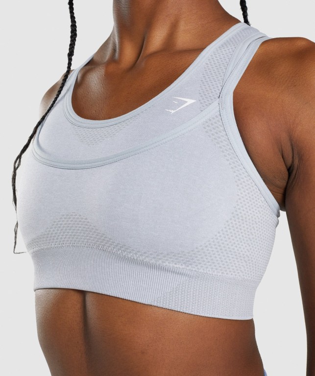 Gymshark Vital Rise Seamless Sports Bra Lyse Grå | 45QZDfDM7wz