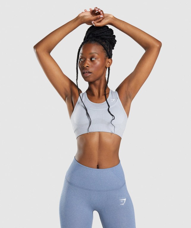 Gymshark Vital Rise Seamless Sports Bra Lyse Grå | 45QZDfDM7wz